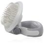 happyhund Dog Massaging & Deshedding Brush Foldable Handle & Durable Materials - Undercoat Rake Made Steel Alloy Pins & Massaging Brushes Soft Silicone Nubs