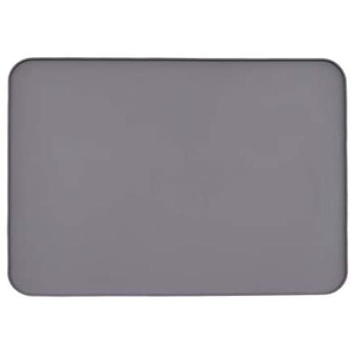 M&J Washable Dog Mat for Food and Water, Easy Clean, Waterproof, Pets Placemat Tray Mats to Stop Dog and Food Spills and Water Bowl Messes on Floor,Nonslip Pet Food Mat,Silicone Dog Bowl Mat（GREY）