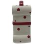 Comfy Hour 9'' Bone Shape Dog Food Storage Jar with Lid, Red and White