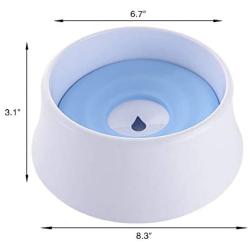 WishLotus Dog Water Bowl with Floating Disk Spill Proof Water Bowl,Anti-Overturn/Anti-Dust/Anti-Choking Anti-Overflow Bowl to Slow Down Drinking Speed for Dogs and Cats, 1200ML