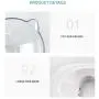 Double Pet Bowls,15°Tilted Design Food Dishes, PC Material Non-Toxic Drop Resistant Feeding Cup Raised with Stand Double Pet Bowls,15°Tilted Design Food Dishes, PC Material Non-Toxic Drop Resistant Feeding Cup Raised with Stand