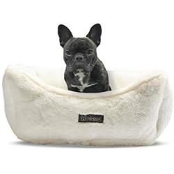 NANDOG Cloud Collection Cat and Dog Bed for Small to Medium Breeds – Made of Ultra Soft Micro Plush Fabric – Reversible Design with Double Stitched Seams (25”x21”x10”)