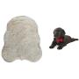 iHappyDog Luxury Faux Fur Orthopedic Dog Bed, Memory Foam Dog Bed​ for​ Small, Medium, Large and XL Pets, Fluffy Pup Rug with Waterproof ​and ​Washable Soft Cover, Bone White