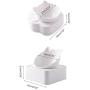 QINYUAN Cat Bowl, Raised Food Water with Detachable Elevated Stand Adjustable Tilted Pet Feeder No-Spill Dog