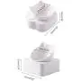QINYUAN Cat Bowl, Raised Food Water with Detachable Elevated Stand Adjustable Tilted Pet Feeder No-Spill Dog QINYUAN Cat Bowl, Raised Food Water with Detachable Elevated Stand Adjustable Tilted Pet Feeder No-Spill Dog
