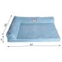 Armarkat Model D08A Medium Bolstered Pet Bed Cushion with Poly Fill Cushion, Soothing Blue