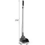 EXPAWLORER Pet Poop Tray and Rake - 37.4'' Pet Waste Removal Long Handle Bin with Rake for Dog