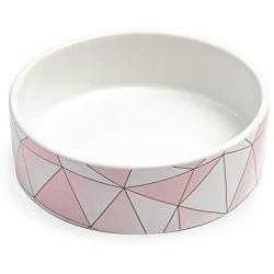 Park Life Designs Large Pet Bowl, Vienna Pattern, 8-1/2 inch Heavyweight Ceramic Dish Stays Put, Microwave and Dishwasher Safe