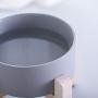 LIONWEI LIONWELI Ceramic Elevated Raised Cat Bowl with Wood Stand No Spill Pet Food Water Feeder Cats Small Dogs