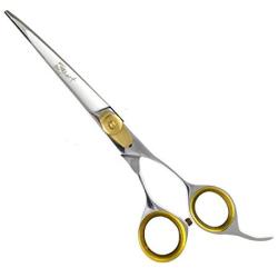 Sharf Gold Touch Pet Grooming Shear, 8.5 Inc Grooming Shear, 8.5 Inch Dog Grooming Curved Scissors for Dogs, 440 Japanese Steel Curved Shears