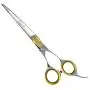 Sharf Professional Pet Shears Kit: Gold Touch 6.5'' 42-Tooth Thinning Scissors & Pet Grooming 7.5 Inch Curved Shear & 7.5 Inch Straight Dog Grooming Scissors | Must-Have Groomers & Home Groomer Scissor