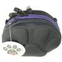PoopPac Designs PP2-00007 Dog Walker Waste Case Black with Purple Zipper