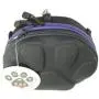 PoopPac Designs PP2-00007 Dog Walker Waste Case Black with Purple Zipper