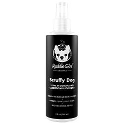 MaddieGirl Organics - Scruffy Dog Leave-in Conditioner Spray - Hydrates Dry Skin & Fur Treatment - All-Natural Organic Essential Oils and Botanicals - Vegan, Cruelty Free, No GMOs - 9oz