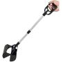 Mr. Peanuts 32'' Tall Profile Pooper Scooper, Heavy Duty Aluminum Frame & ABS Plastic Bin, Durable Double Spring Clamp, Lightweight Design, Simple One Step Assembly