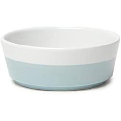 Waggo Dipper Ceramic Dog Bowl Cloud Blue/White Size Small Heavyweight Durable Dog Food and Water Dish