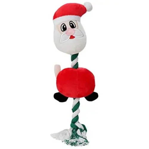 Holibanna Pet Toy Cotton Rope Pet Dog Chewing Bite Toy Christmas Hanging Ornaments (Santa)