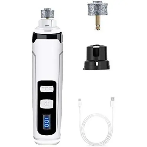 Dog Nail Grinder, Pet Nail Grinder, Professional 2-Speed Low Noise Rechargeable Pet Nail Trimmer Painless Paws Grooming & Smoothing for Small Medium Large Dogs & Cats Dog Nail Grinder, Pet Nail Grinder, Professional 2-Speed Low Noise Rechargeable Pet Nail Trimmer Painless Paws Grooming & Smoothing for Small Medium Large Dogs & Cats