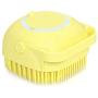 yimea Pet Grooming Brush Bath Brush- Pet Massage Brush Shampoo Dispenser-Soft Silicone Brush Rubber Bristle for Dogs and Cats Shower Grooming