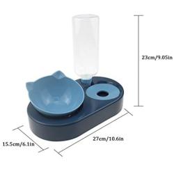 Cat and Dogs Bowl, 2 in 1 Automatic Pet Feeder and Water Dispenser,Dogs Cat Food Bowl with Auto Water Dispenser Pet Accessories,Double Pet Bowls Set for Small or Medium Size Dogs,Many colors are avail