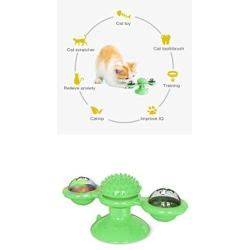 YATG PET Interactive Cat Toy, Windmill Turntable Cat Toy with Catnip and Glow Ball Safe and Fun Kitten Toy, can be rotated, massaged, Tickled