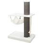 Royal Pet Club Bellaire Cream/Gray Designer Cat Scratching Post Tower, with Oversized Post, Four Corner Hammock, Two Platforms, Sturdy Play Rope, Contemporary Style, 44727