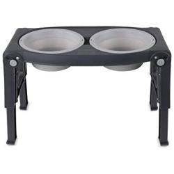 Dexas Popware for Pets Adjustable Height Double Pet Feeder