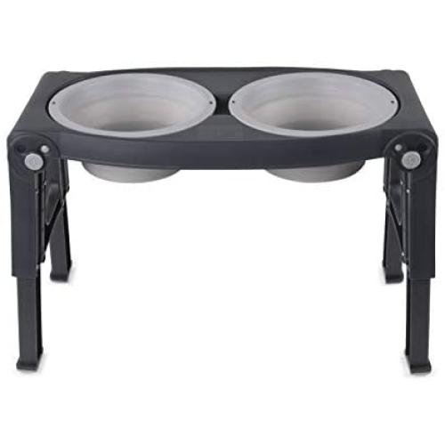Dexas Popware for Pets Adjustable Height Double Pet Feeder