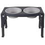 Dexas Popware for Pets Adjustable Height Double Pet Feeder