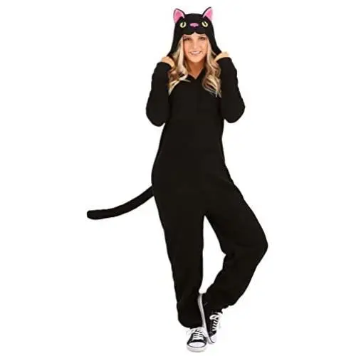 Adult Black Cat Onesie Adult Black Cat Onesie