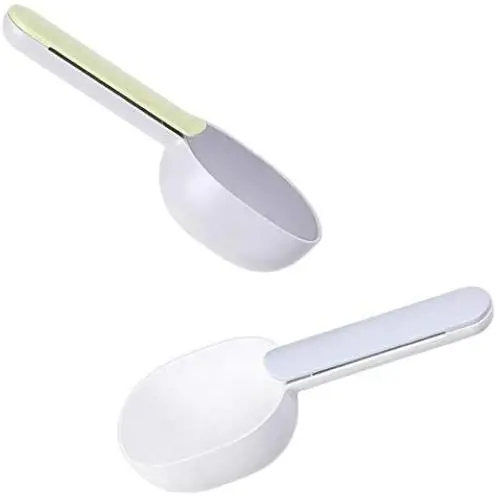Dressyougo Muti-Functional Sturdy Measuring Food Scoop for Dogs Cats Birds, 1 Cup Spoon, Comfortable Long Handle with Clip, for Storage, 2PCS Dressyougo Muti-Functional Sturdy Measuring Food Scoop for Dogs Cats Birds, 1 Cup Spoon, Comfortable Long Handle with Clip, for Storage, 2PCS