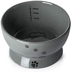 Y YHY Cat Water Bowl,Raised Cat Food Dish,Elevated Cat Bowl No Spill,Ceramic Pet Bowls for Cats or Small Dogs,Dishwasher Safe