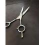 Pet Grooming Scissors,Dog Cat Hair Twin-Tail Shears Made of Japanese Stainless Steel,Straight Curved Thinning Blade,Lightweight, Fashionable and Durable for Professional Groomers