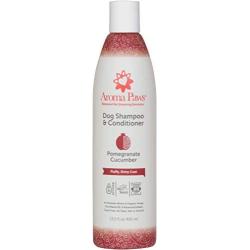 Aroma Paws Dog Shampoo – Cleansing Wash, Conditioning, Moisturizing – Toxin Free, Healthy Ingredients – Aromatic Grooming Puppy Shampoo – Tearless Cleaner, Pomegranate Cucumber