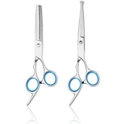 UEETEK Sharp and Strong Stainless Steel Blade Dog Cat Grooming Scissors Pet Grooming Kit- PACK OF 2