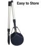 Mr. Peanuts 32'' Tall Profile Pooper Scooper, Heavy Duty Aluminum Frame & ABS Plastic Bin, Durable Double Spring Clamp, Lightweight Design, Simple One Step Assembly