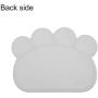HT-direct Pet Food Mat Dog Bowl Mat Cat Food Mat 14.5 x 11.5inch Water Placemat Mat Paw Shape Silicone Non-Slip Mat Washable Dog Mat for Food and Water for Floors Cleanliness