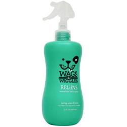 Wags & Wiggles Relieve Anti-Itch Spray for Dogs | Waterless Dry Shampoo for Dogs with Dry, Itchy, Or Sensitive Skin | Kiwi Scent Your Dog Will Love, 12 Ounces