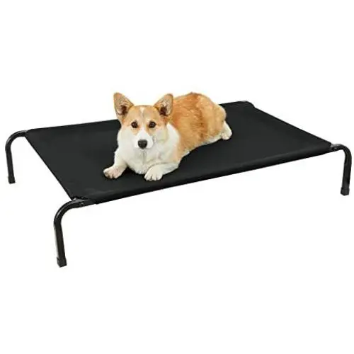 Veehoo Cooling Elevated Dog Bed with Curved Poles, Raised Pet Cot for Large Medium Small Dogs, Durable & Breathable Textilene Mesh Mat, Nonskid Feet, Indoor or Outdoor Use Veehoo Cooling Elevated Dog Bed with Curved Poles, Raised Pet Cot for Large Medium Small Dogs, Durable & Breathable Textilene Mesh Mat, Nonskid Feet, Indoor or Outdoor Use