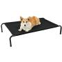 Veehoo Cooling Elevated Dog Bed with Curved Poles, Raised Pet Cot for Large Medium Small Dogs, Durable & Breathable Textilene Mesh Mat, Nonskid Feet, Indoor or Outdoor Use