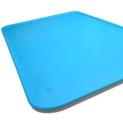 Max and Neo Dog Bowl Silicone Food Mat - We Donate One for One for Every Product Sold (18'' x 12'', Blue)