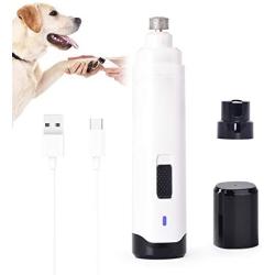 TwoEar Dog Nail Grinder and Clippers, 2-Speed, Quiet Safe Professional Pet Nail Trimmer, Painless Pet Nail Grinder, USB Rechargeable for Large Medium Small Dogs and Cats