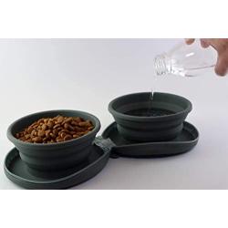 Dog Travel Bowls. Large Bowl for Water and Food. Collapsible, Foldable and Portable. Ideal When Walking, Hiking, Camping, Travelling or just Outdoors with Your Cat, Puppy or Pet. BPA Free Silicone