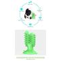 USWT Durable Bite-Resistant Dog Float Toy Pet Food Dispensing Ball Doggy Toys Dogs Supplies Teeth Cleaning Chew Toothbrush Keep Oral Health Increase Volume Resist Knife Cutting Axe Chopping (Green)