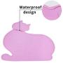 Ptlom Cat Placemat, Pet Food and Water Mat, Suitable for Large, Medium and Small Cats, Prevent Water and Food from Spilling, Silicone