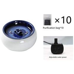 Ceramic pet Fountain Ceramic Pets Water Dispenser Fountain Pet Supplies Automatic Mute Suitable for Cats and Dogs Filtered Water Ceramic Design and Easy to Clean