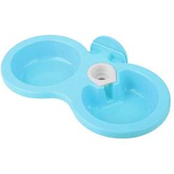 JingYi Hanging Pet Food,Pet Cat Dog Puppy Double Bowl Hanging Food Water Feeder for Crate Cage Small Water Bowel Food(Blue)