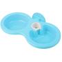 JingYi Hanging Pet Food,Pet Cat Dog Puppy Double Bowl Hanging Food Water Feeder for Crate Cage Small Water Bowel Food(Blue)