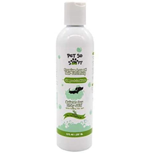 Pet So Soft Hair Softening Tea Tree Essential Oil Dog Shampoo - for Dogs Bath to Keep Your Puppy Hair Strong Healthy and Soft - Smells Great!
