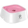 TagME Dog Dripless Water Bowl, Anti-Splash Pet Bowls, Eco-Friendly Material, No-Slip Pet Water Bowls, Healthy & Dishwasher Safe,35 OZ Pink